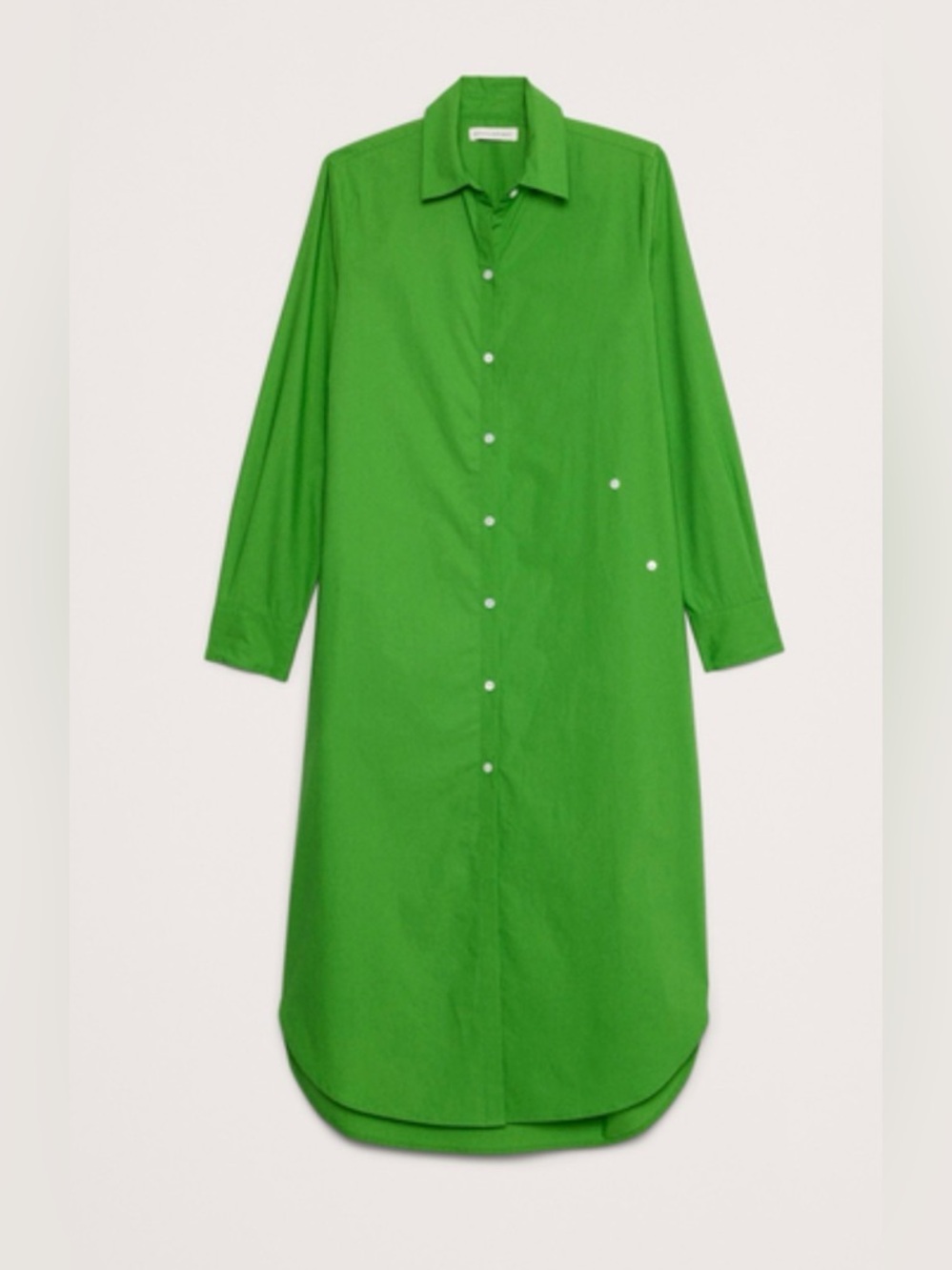 Banana Republic Asymmetrical Midi Shirt Dress NWT M Beachy Summer Vacation BoHo - Picture 5 of 6